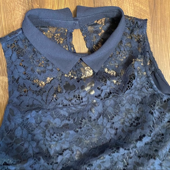 Julia Jordan navy blue formal top lace jumpsuit 8 - Picture 8 of 10